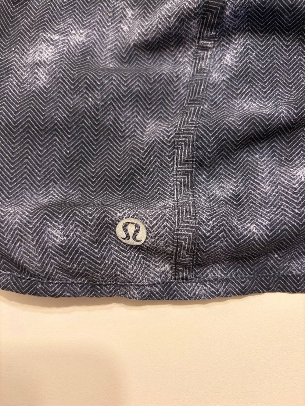 lululemon athletica Navy Blue Athletic Shorts with Black Waistband